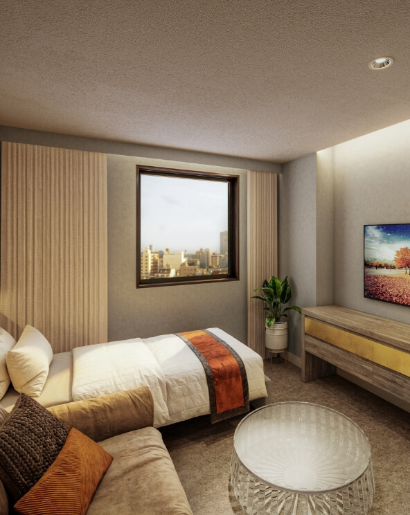 セミダブルルーム写真